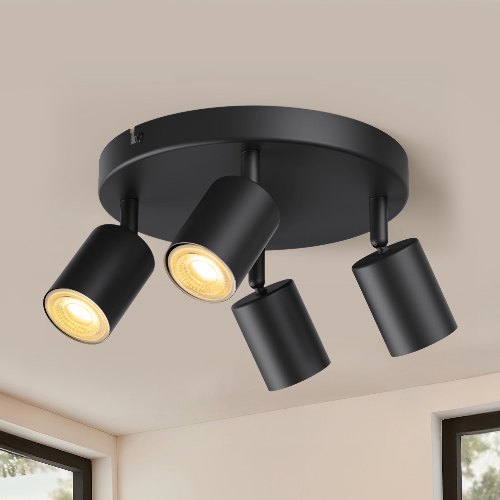 Ceiling Spotlights 4 Ways Round