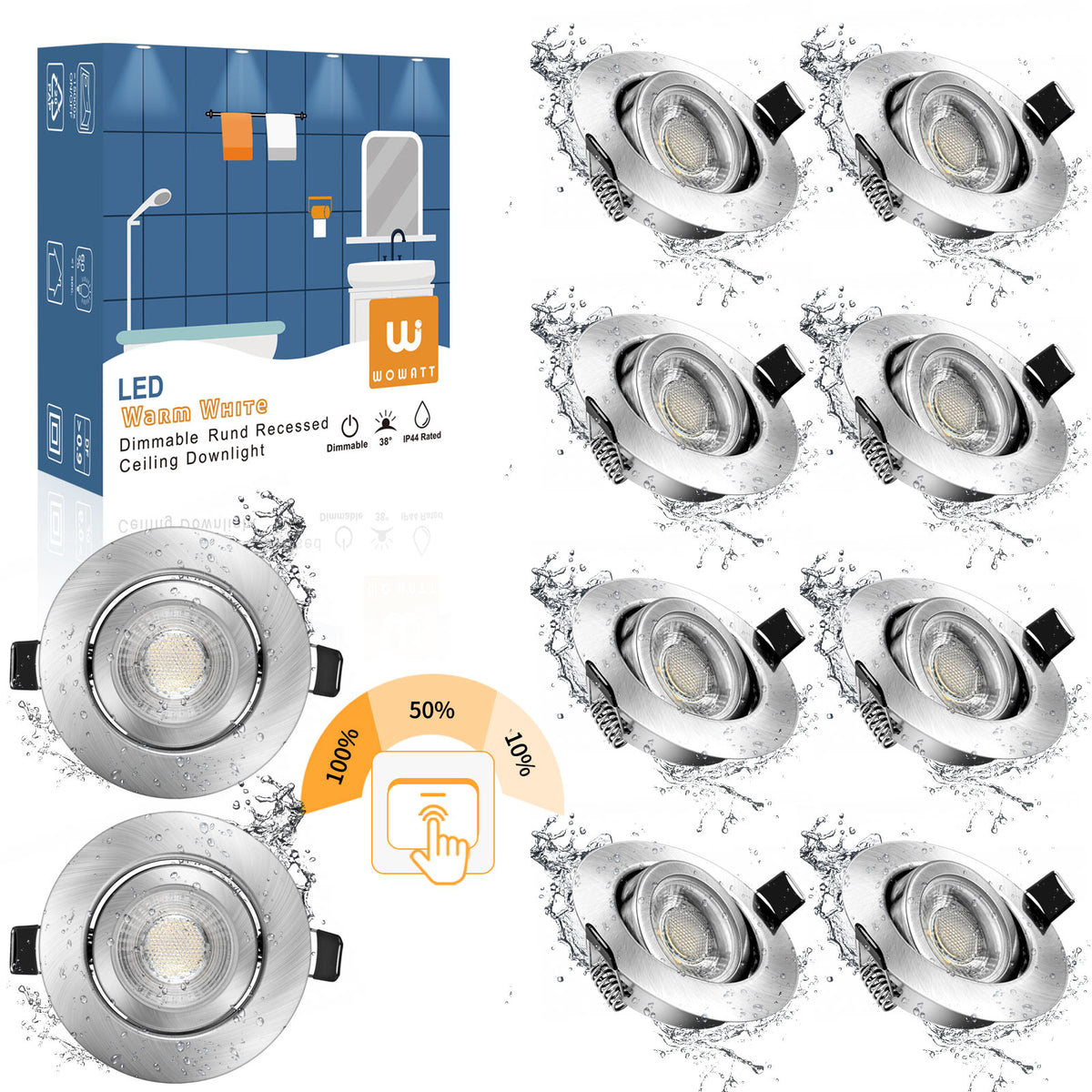 7W 2800K 3-Step-Dim Downlights