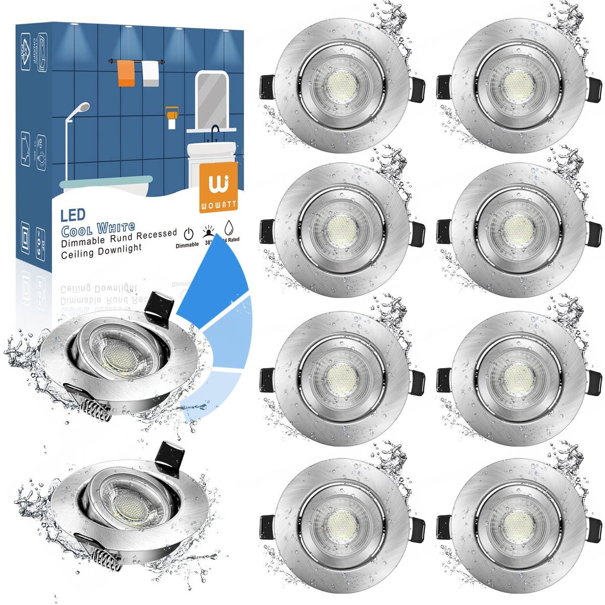 7W 6000K 3-Step-Dim Downlights