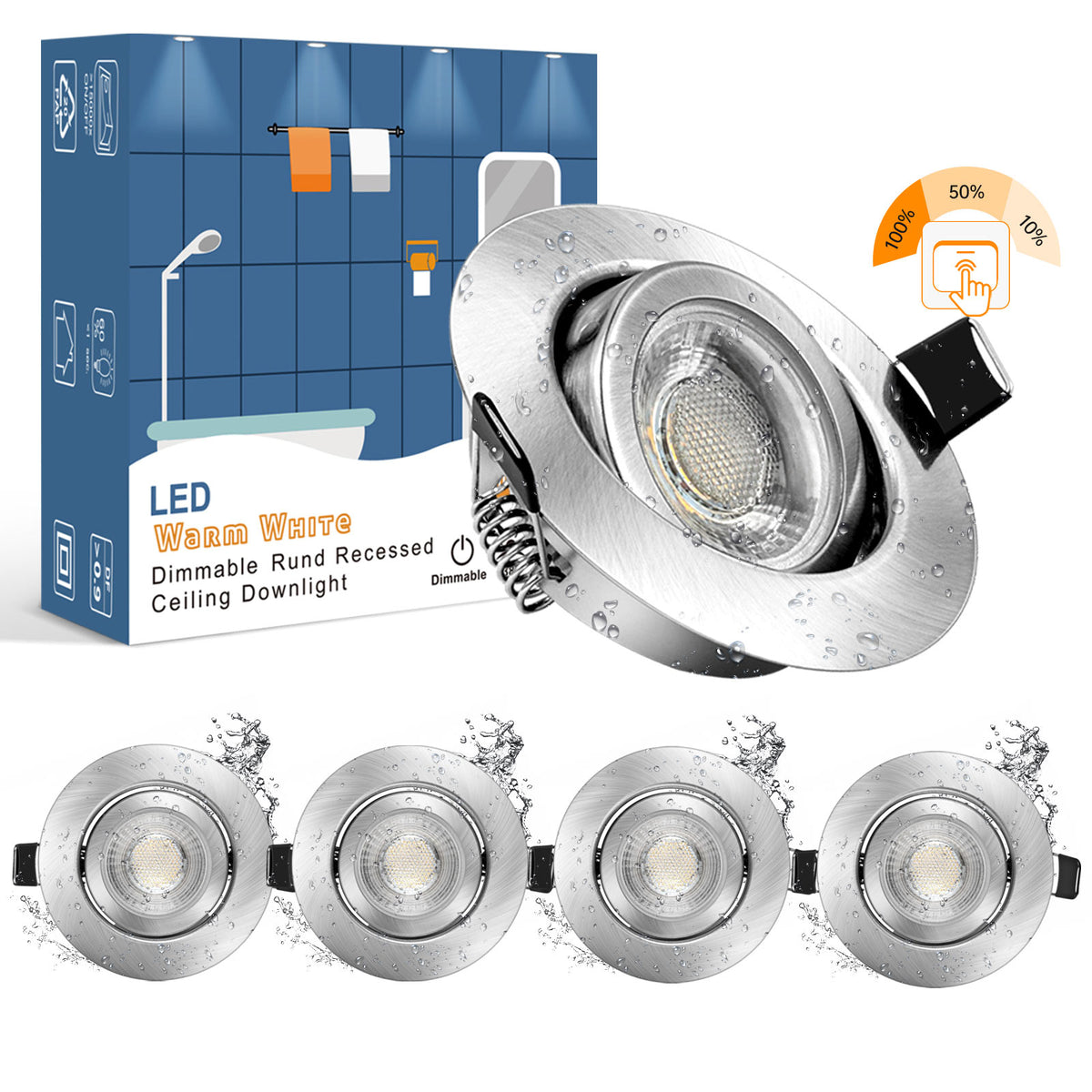 7W 2800K 3-Step-Dim Downlights