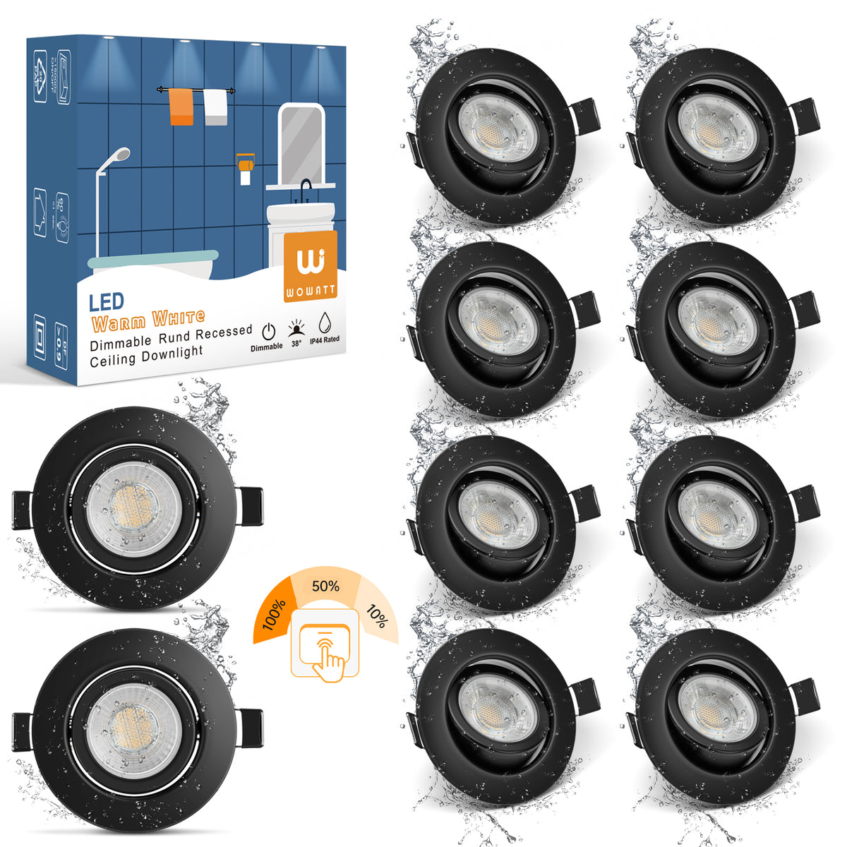 7W 2800K 3-Step-Dim Downlights
