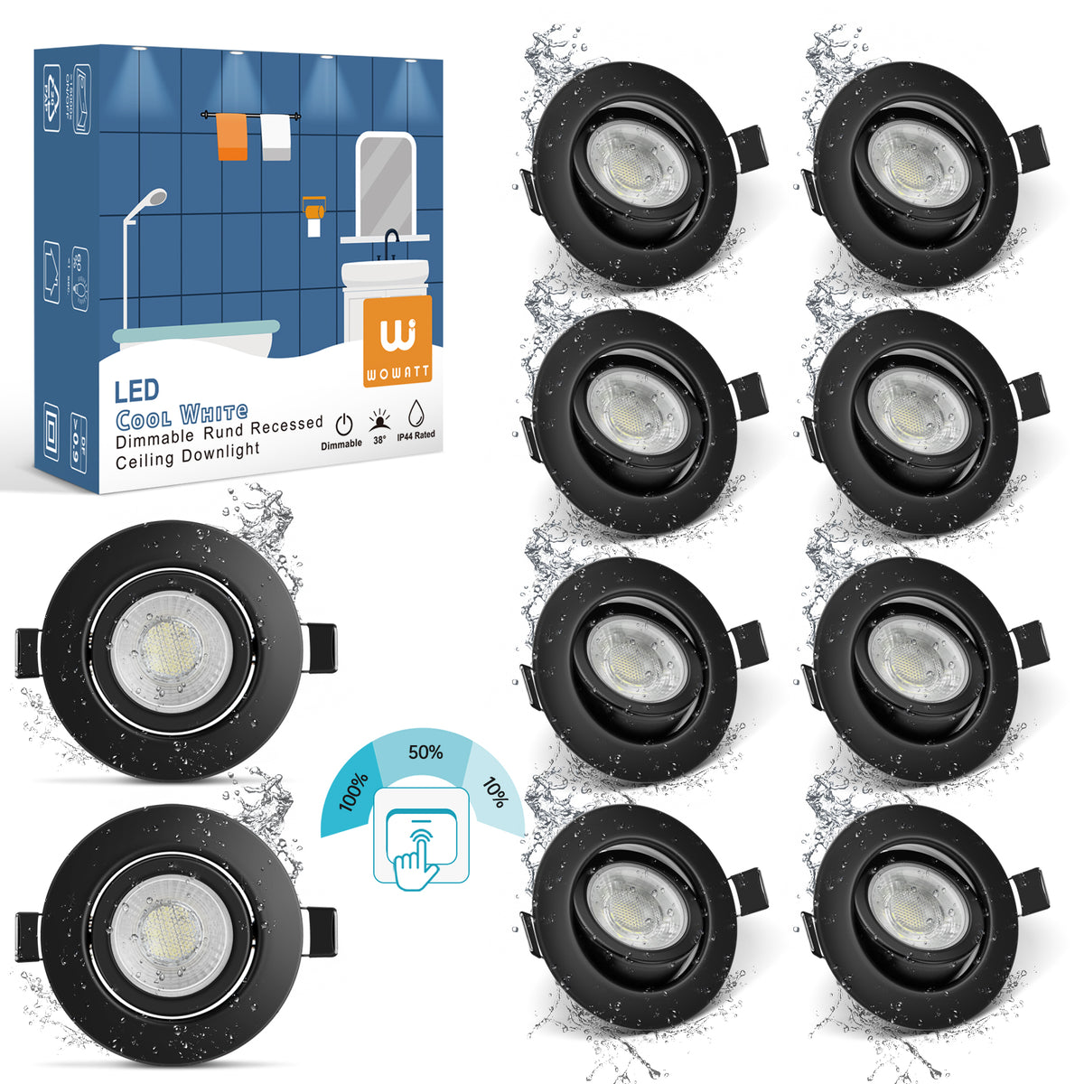 7W 6000K 3-Step-Dim Downlights