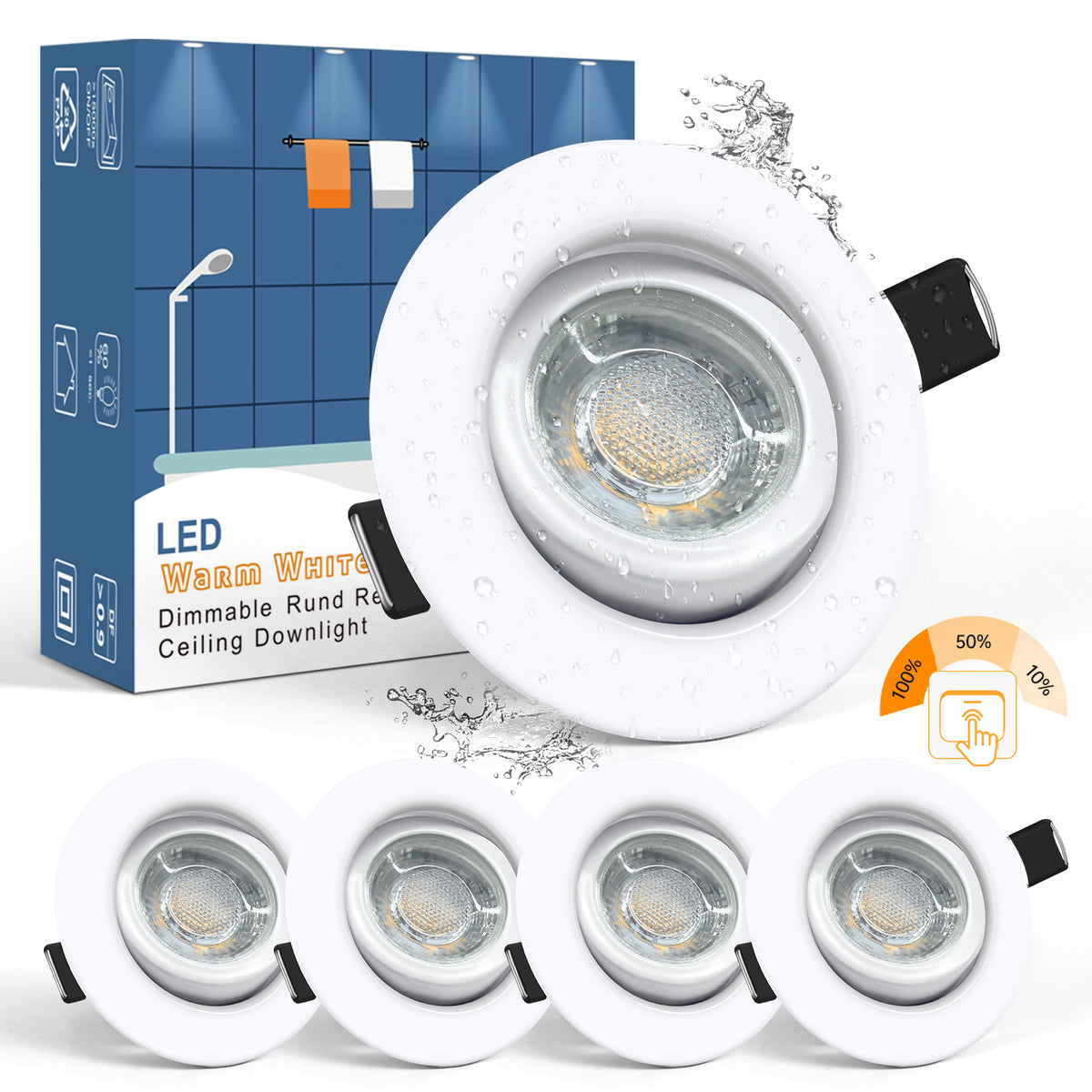 7W 2800K 3-Step-Dim Downlights
