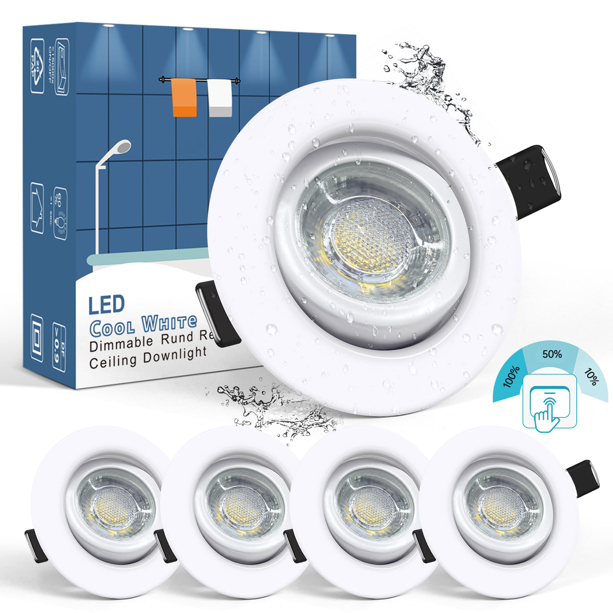 7W 6000K 3-Step-Dim Downlights