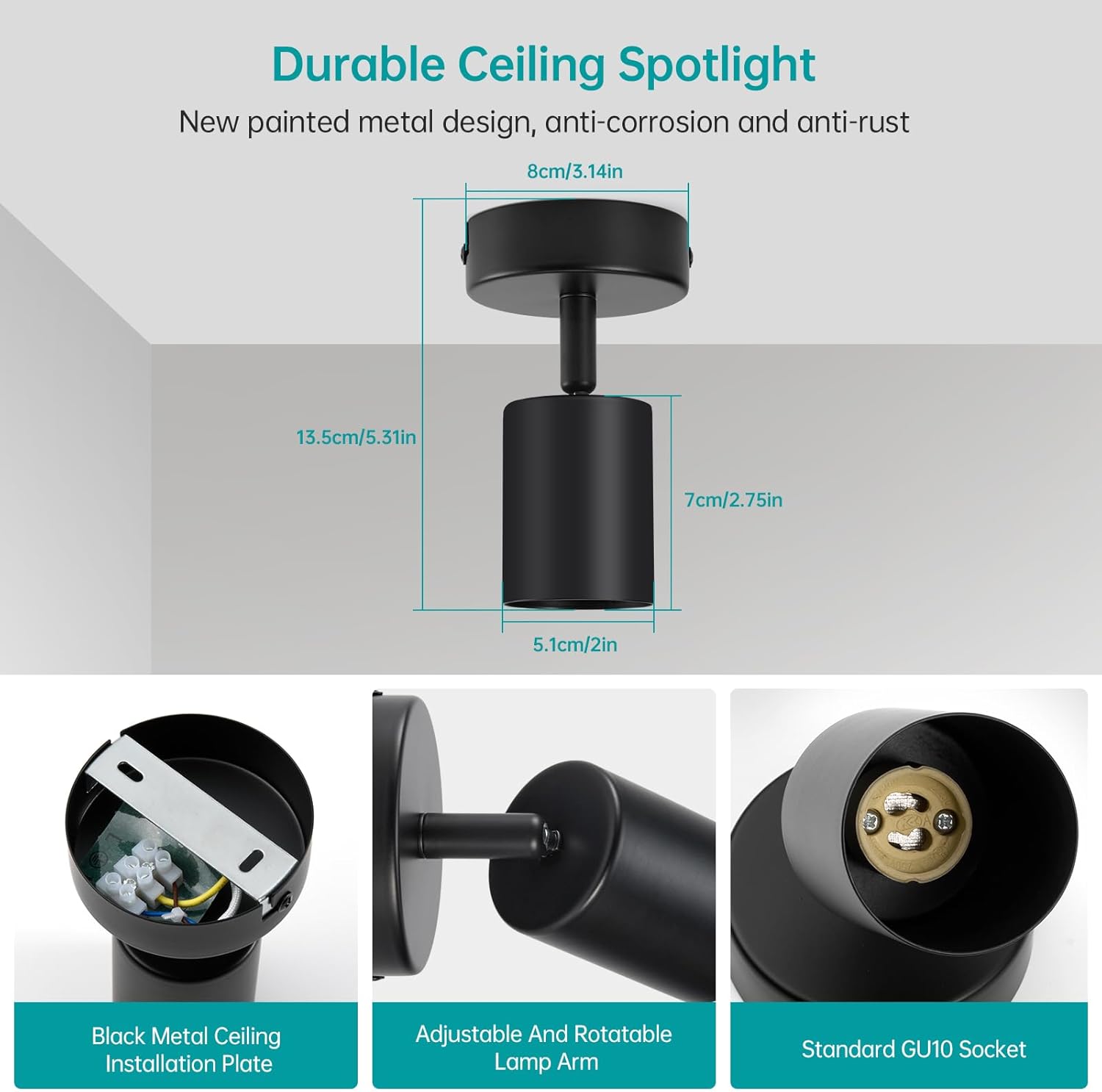 Ceiling Spotlights 1 Way Round