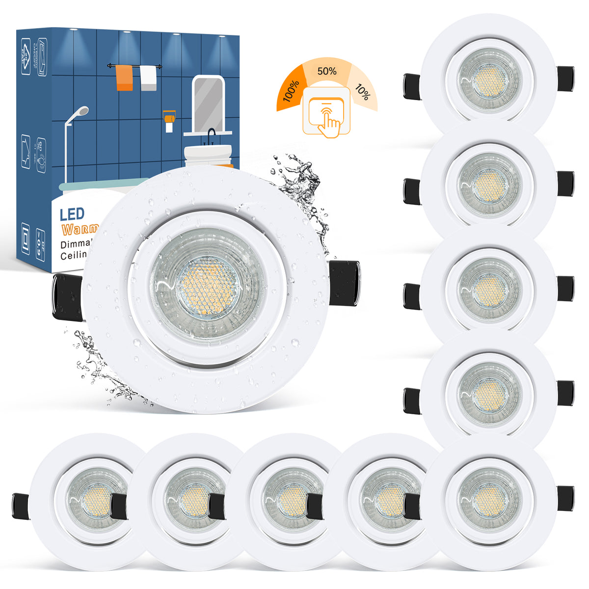 7W 2800K 3-Step-Dim Downlights