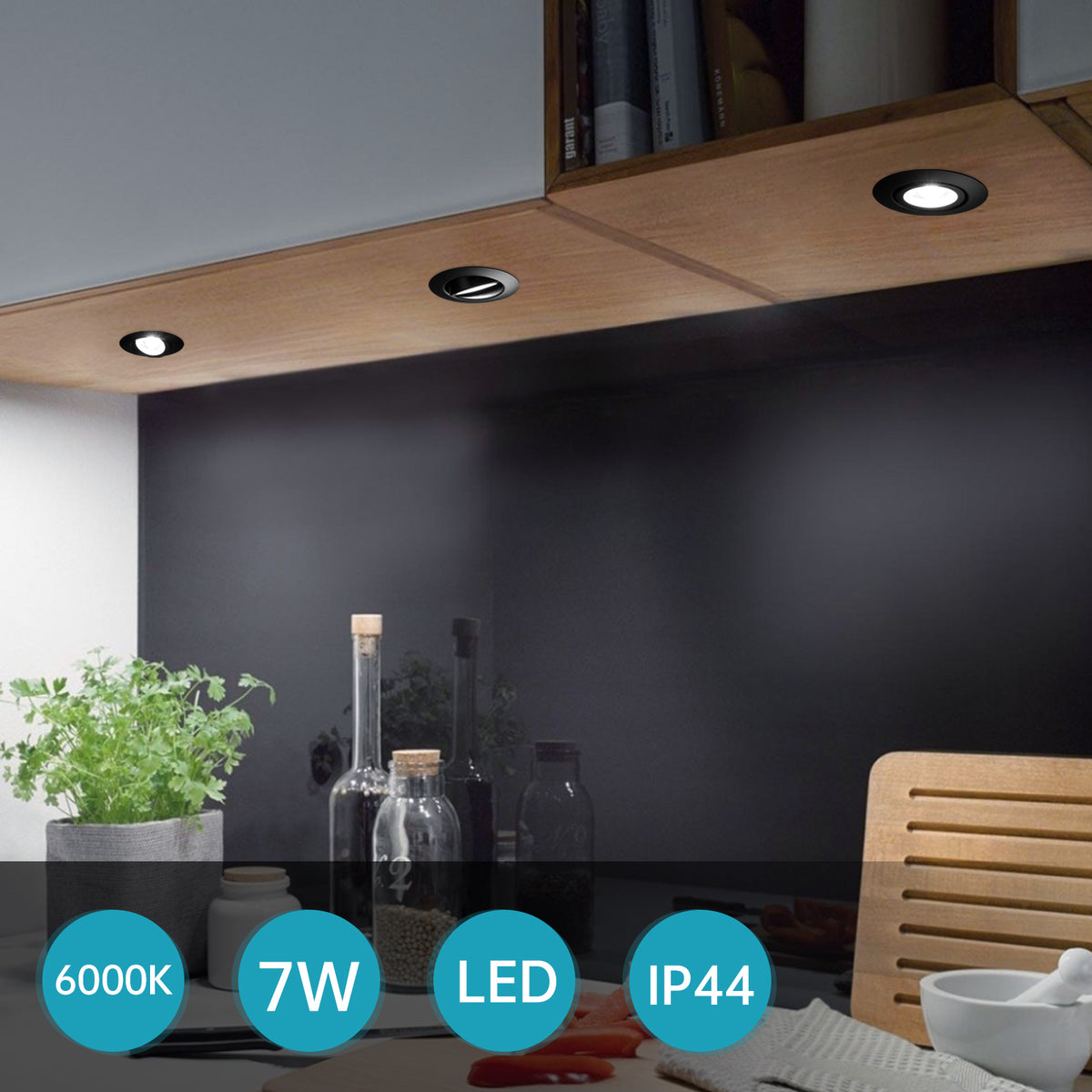 7W 6000K 3-Step-Dim Downlights