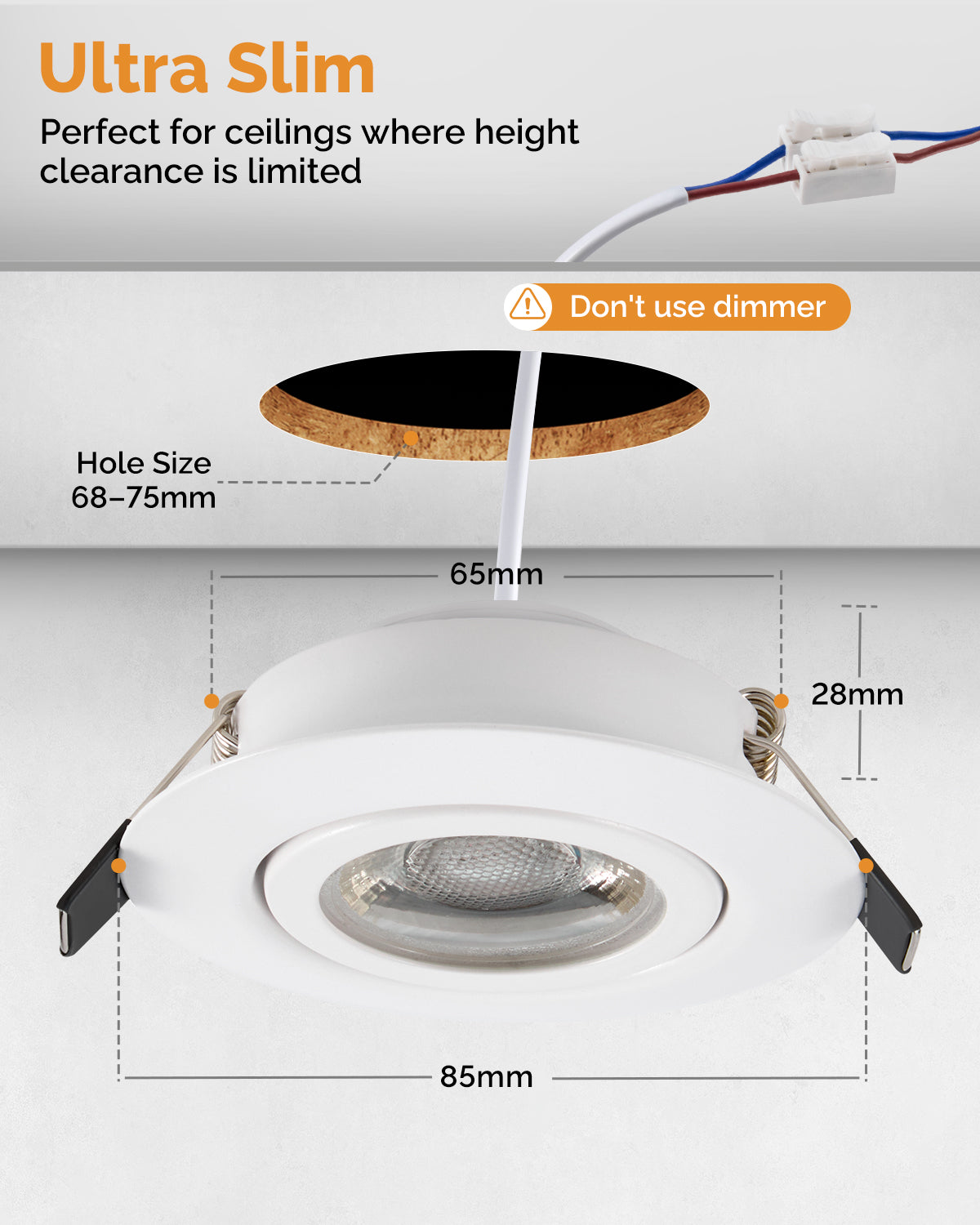5.5W 3-Step-Dim Downlights