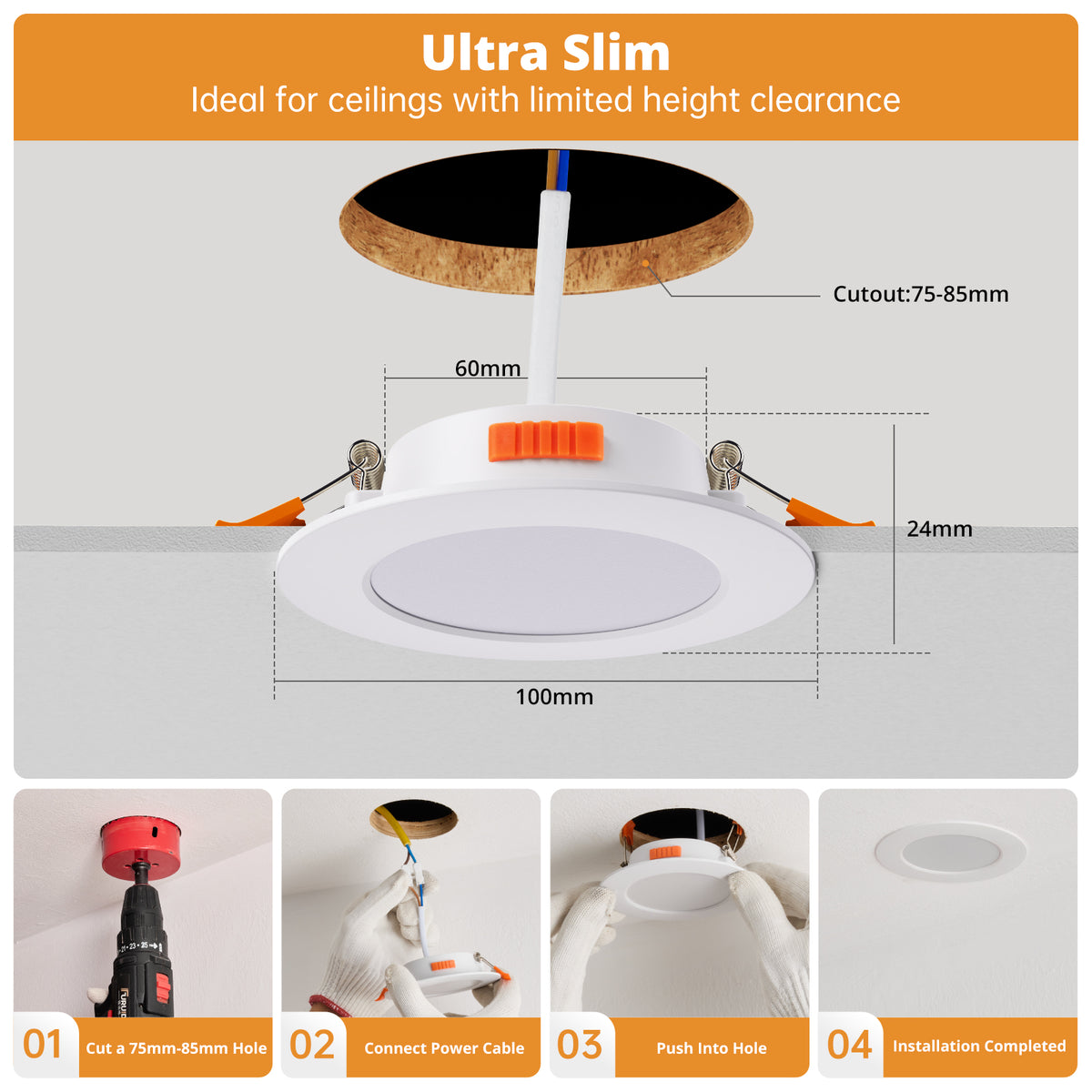 7W Dimmable Downlights