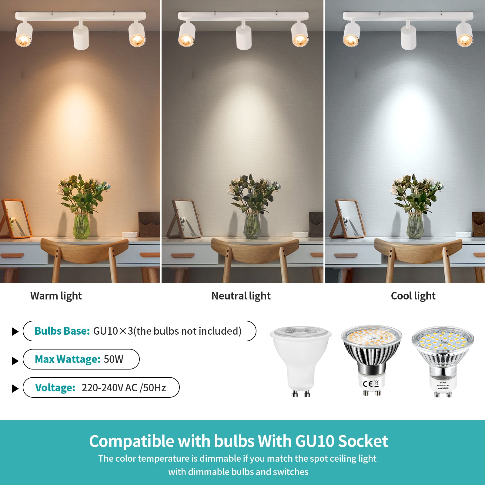 Ceiling Spotlights 3 Ways