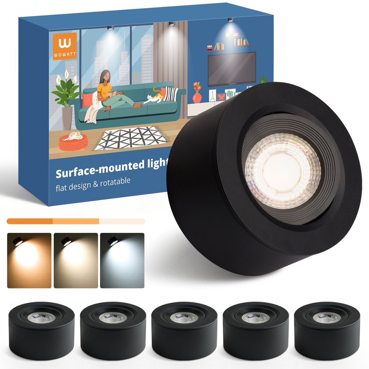 3CCT Surface Mounted Downlights
