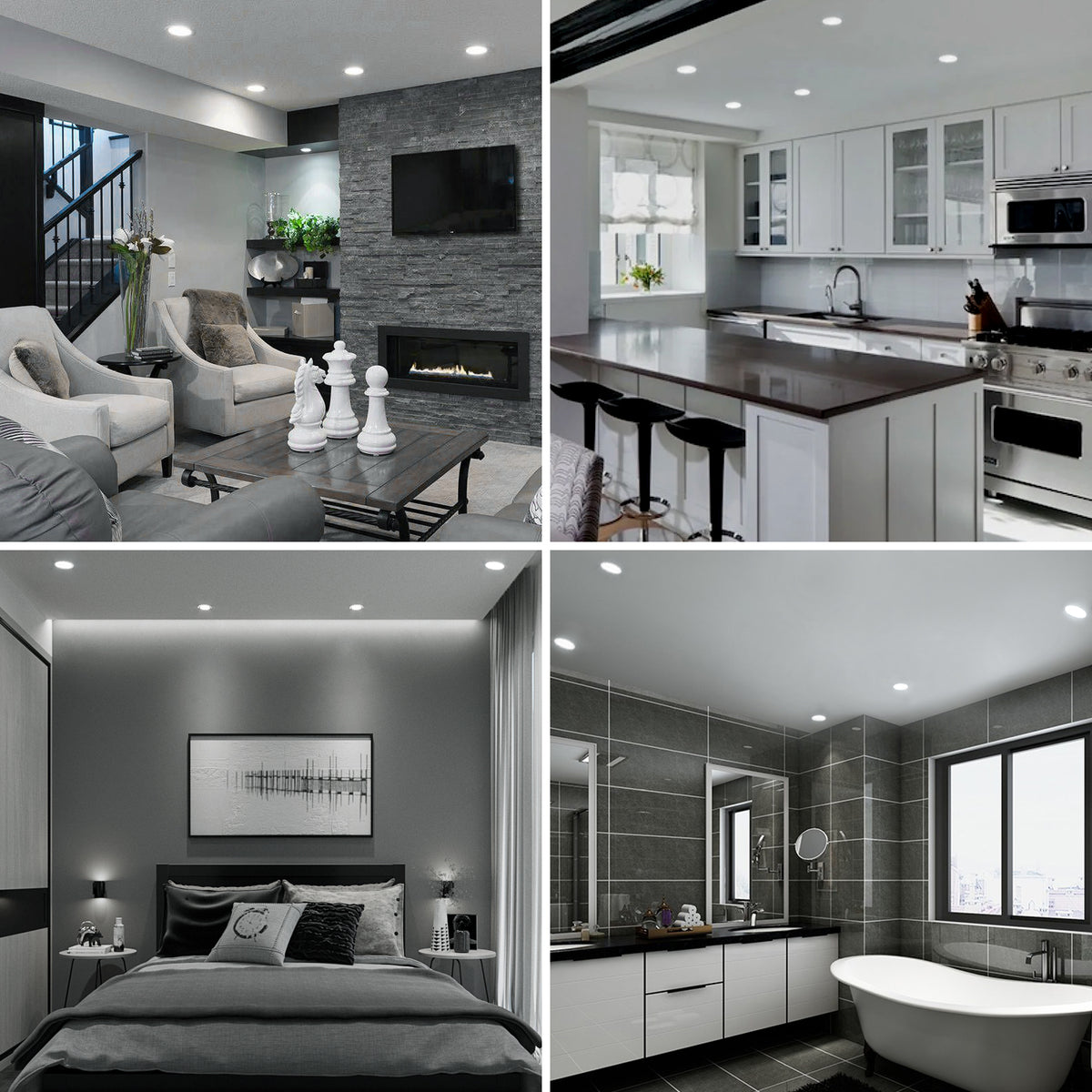 7W 6000K 3-Step-Dim Downlights