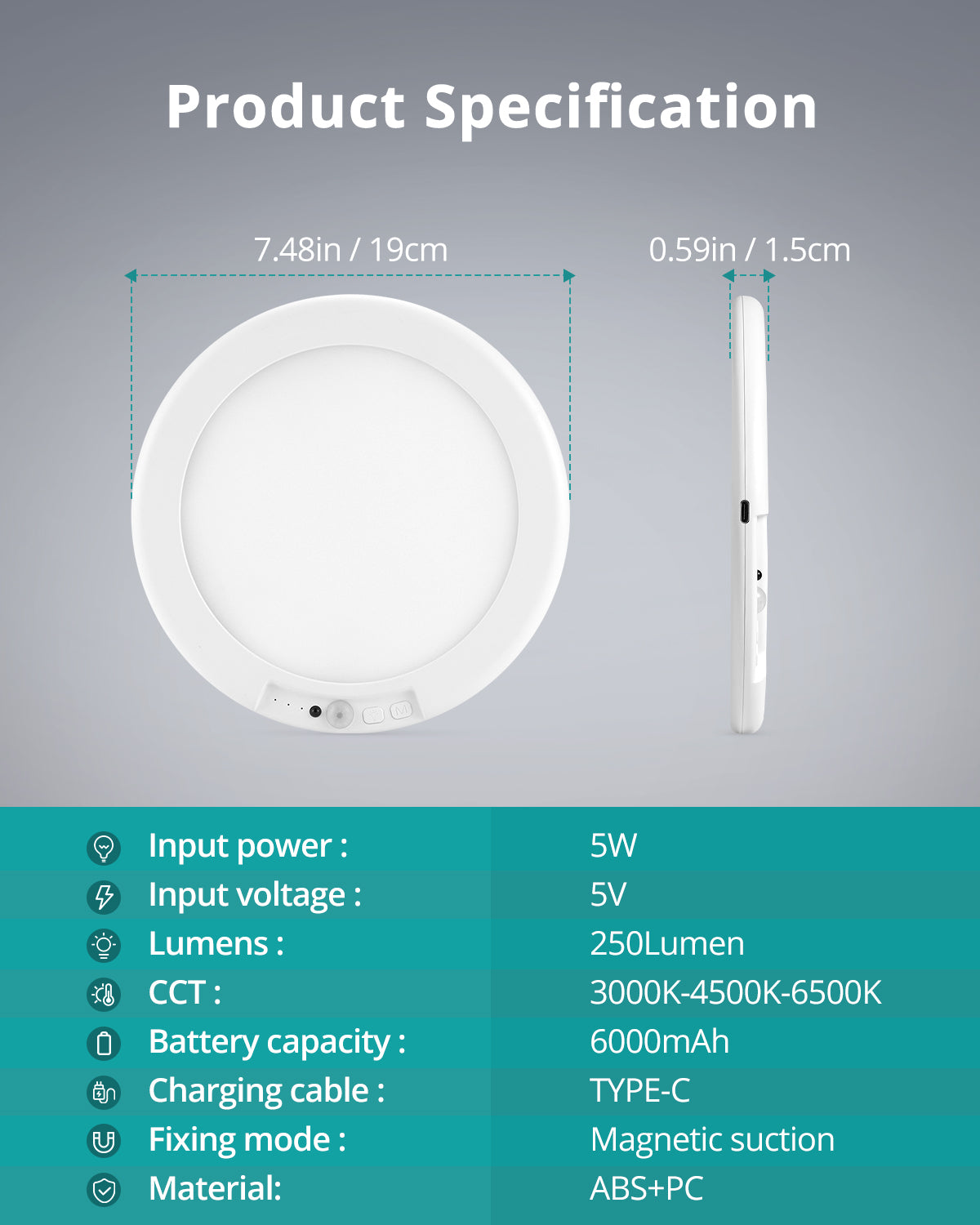 Lampe mit Bewegungssensor 