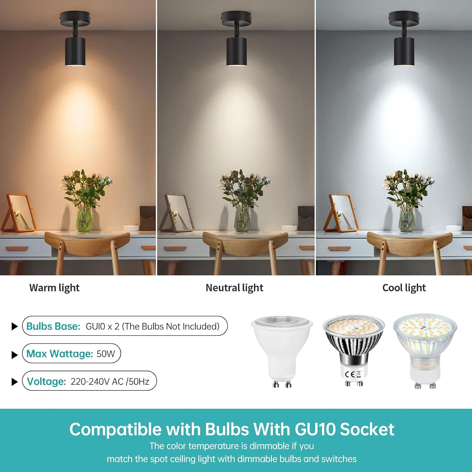 Ceiling Spotlights 1 Way Round