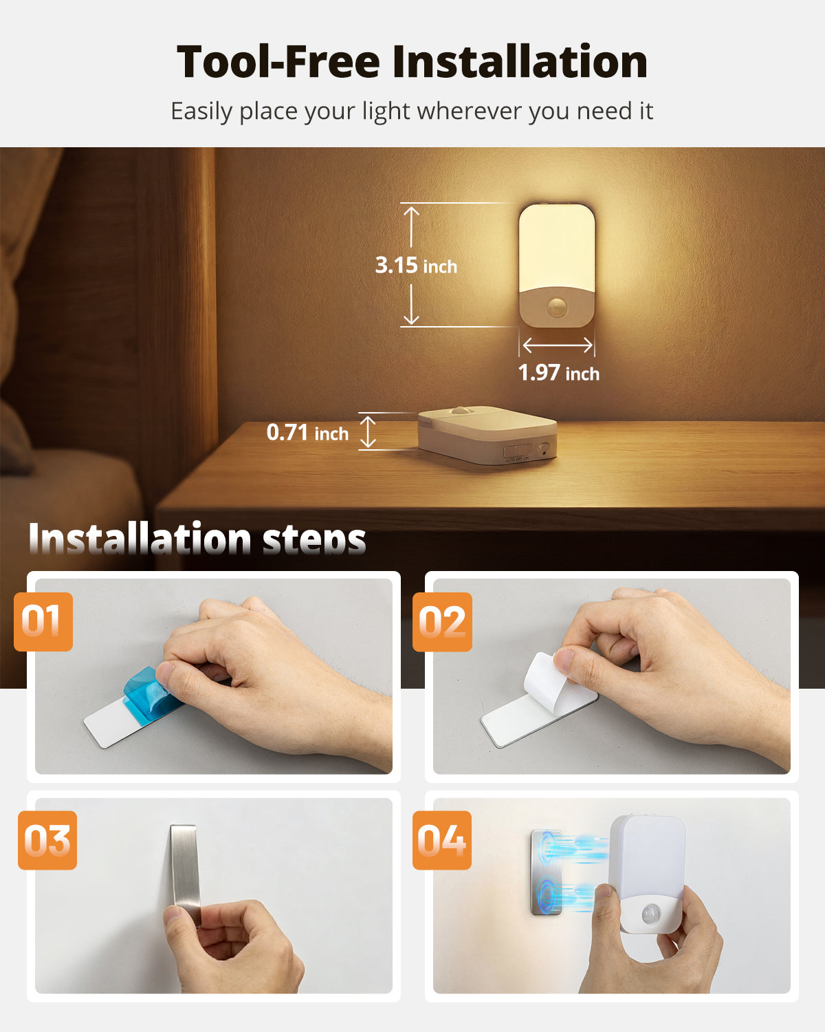 Sensor Night Light Rectangular